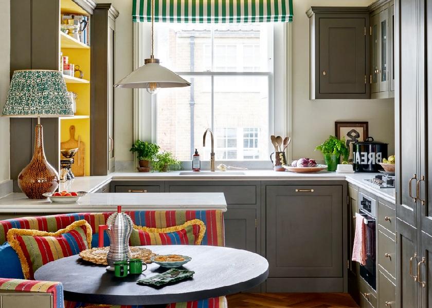 Model Kitchen Set Warna Kontras Modern