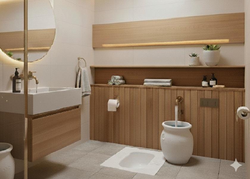 Material untuk Desain WC Jongkok Modern