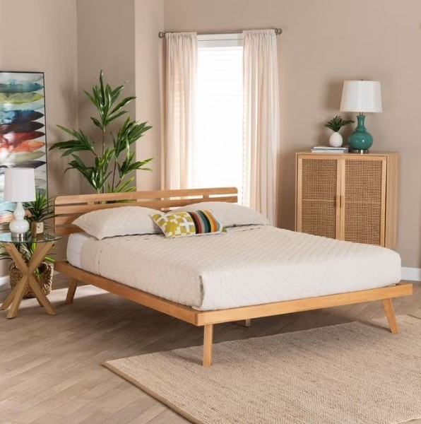 Model Tempat Tidur Japandi Kayu Terang
