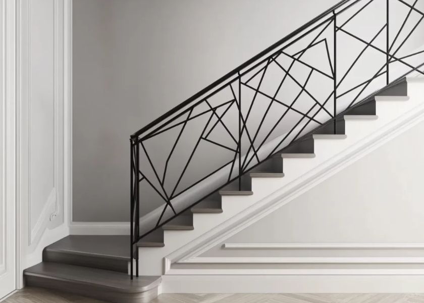 Railing Tangga Minimalis Monokrom Futuristik