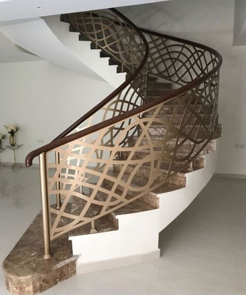Railing Tangga Laser Cut Panel Minimalis