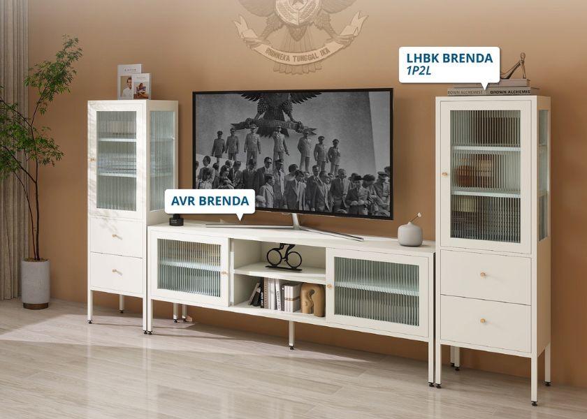 Rak TV  dan Kabinet Besi Olymsteel Percantik Hunian