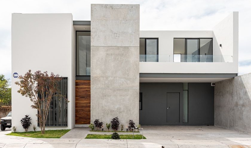 Fasad Rumah Cantik Minimalis dengan Warna Netral