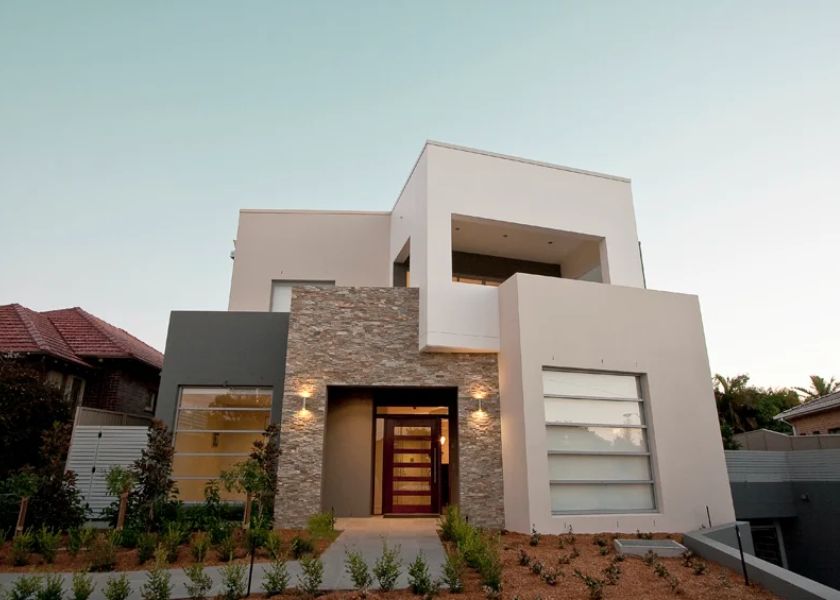 Rumah Cantik dengan Aksen Batu Alam