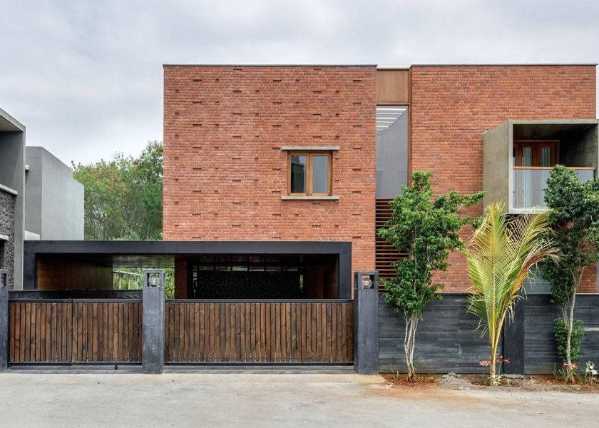 Rumah Minimalis 2 Lantai dengan Fasad Bata Ekspos Modern