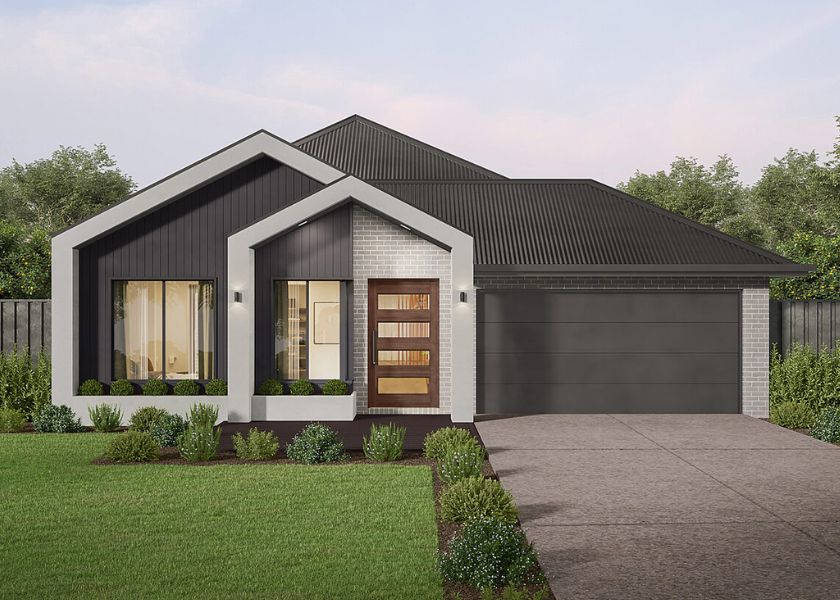 Fasad Rumah Minimalis Modern dengan Garis Horizontal
