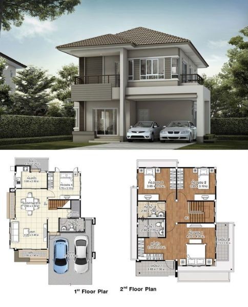 Denah Rumah Minimalis Modern dengan Memisahkan Area Privat