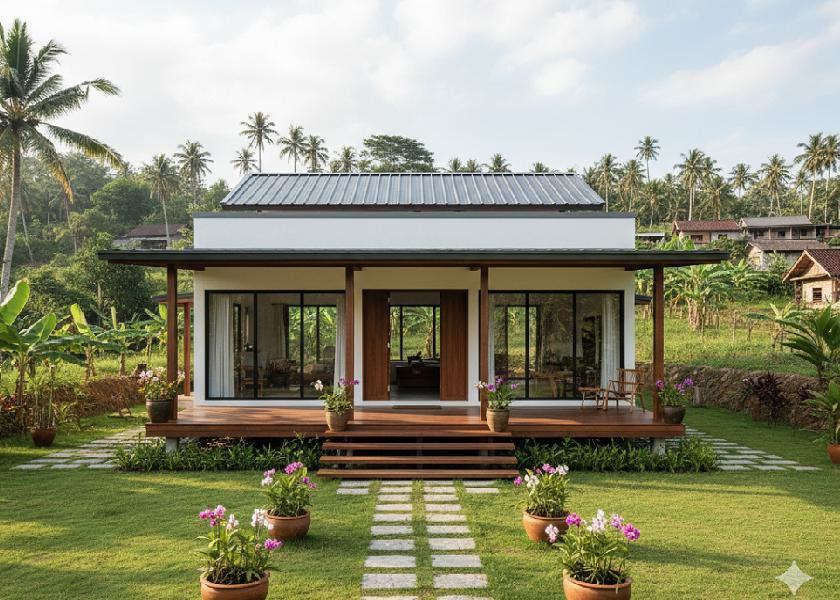 Rumah Sederhana di Kampung Minimalis Modern Simpel