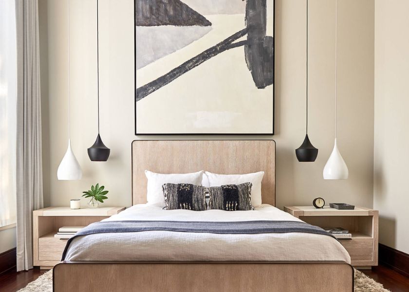 Warna Cat Beige Atau Krem Klasik di Kamar Tidur Elegan
