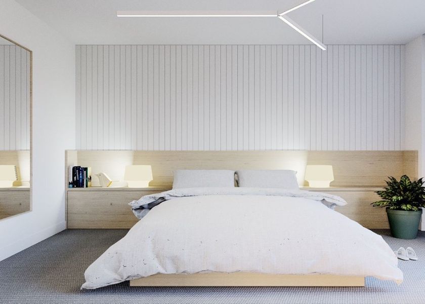 Warna Cat Putih Tulang (Off-White) di Kamar Tidur Elegan