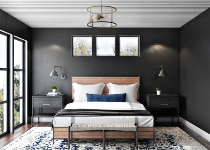 Warna Kamar Estetik Hitam Matte + Abu Tua